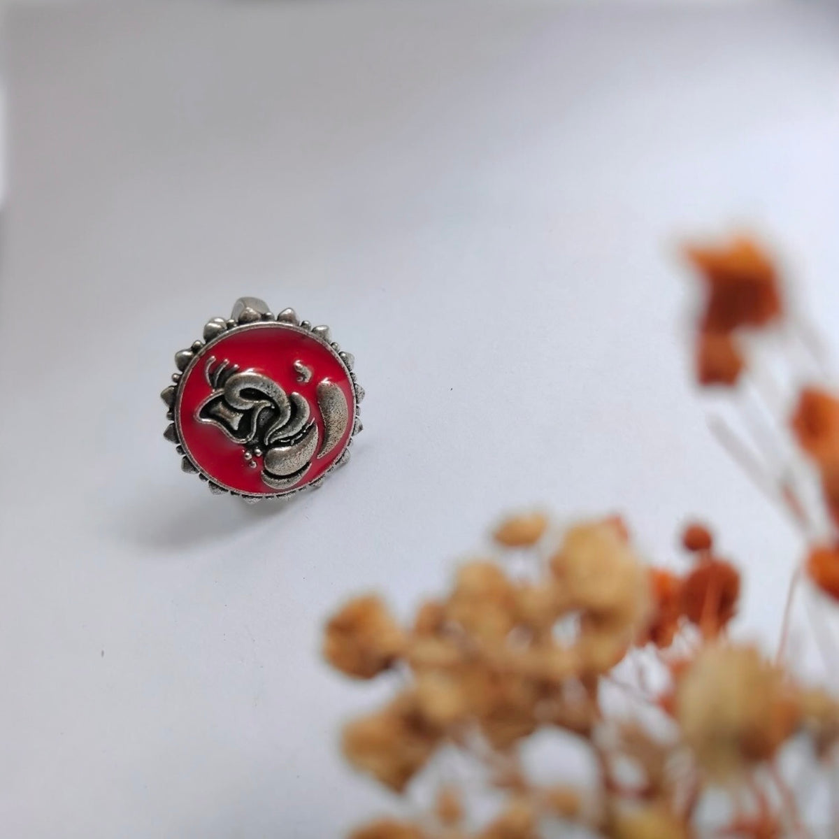 VARSHITA OXIDIZED ENAMEL TEMPLE RING R100