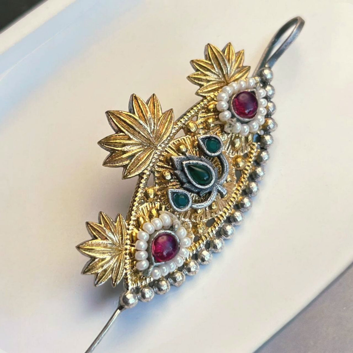 SHUSHANA HANDMADE ANTIQUE DUAL TONED EAR CUFF/EARRINGS EA24