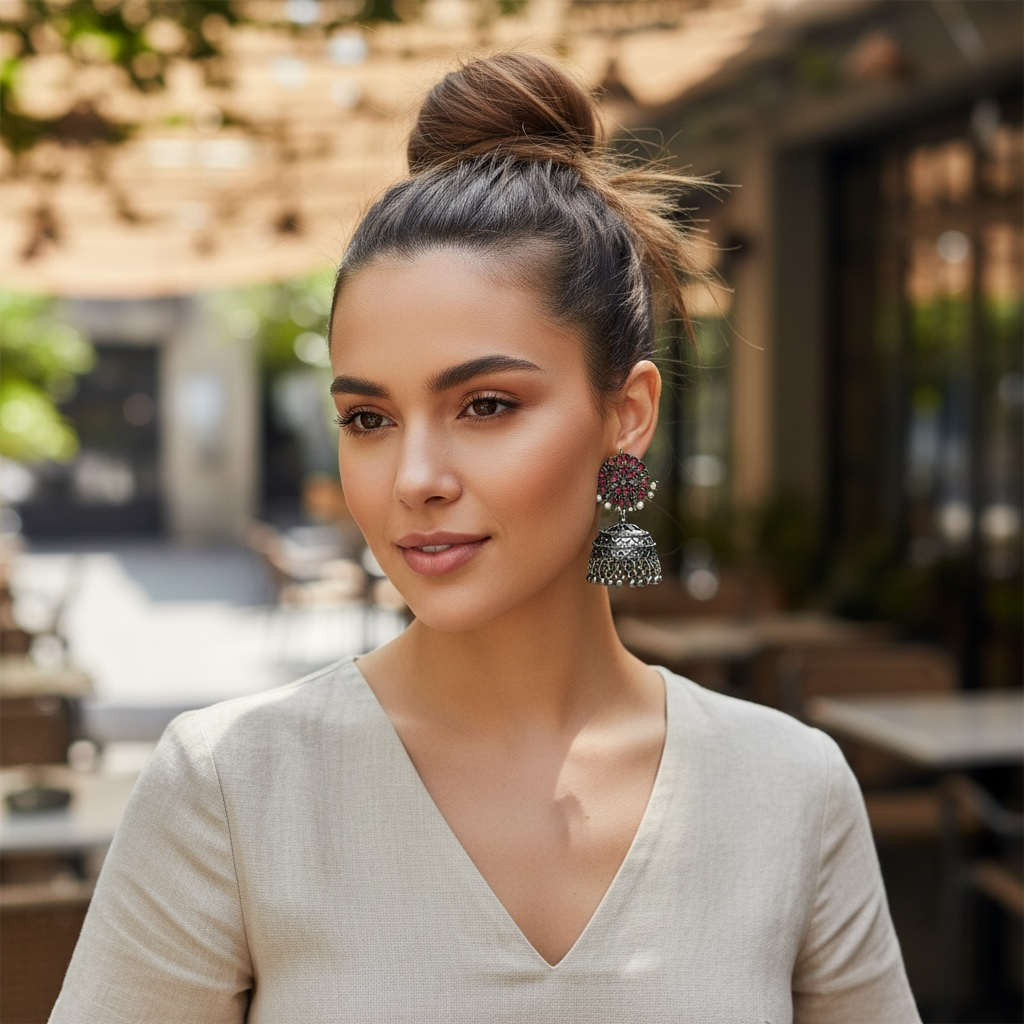 LANSHA AFGHANI  RAW AND RUSTIC AND VINTAGE JHUMKAS AF65