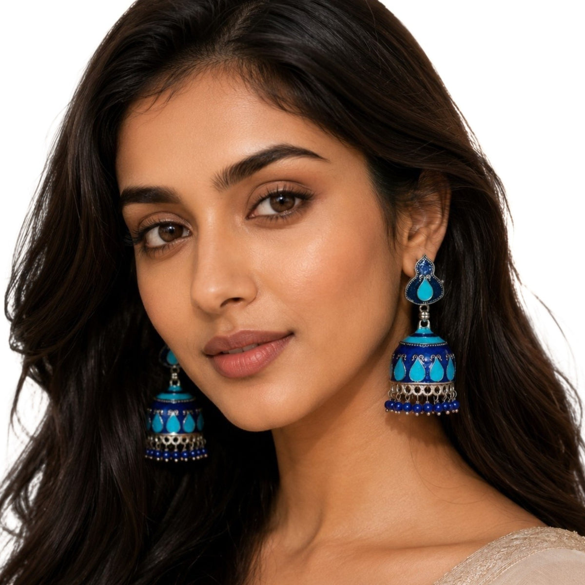 AARNA SEMI HANDMADE ANTIQUE EARRINGS/JHUMKAS ER821