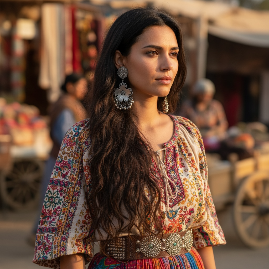 BERLI AFGHANI  RAW AND RUSTIC AND VINTAGE DANGLERS AF44