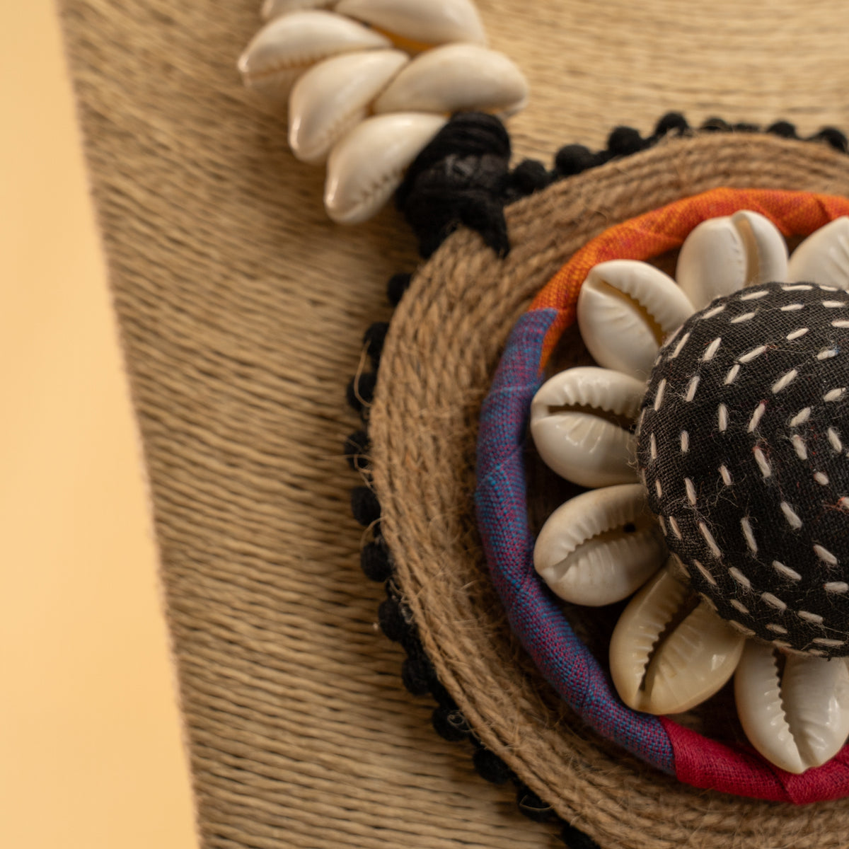 ALICE FABRIC AND BEADS HANDMADE AND HANDSTICHED MALA/ NECKPIECE ML87