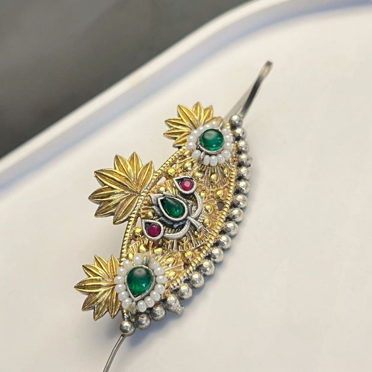 SHUSHANA HANDMADE ANTIQUE DUAL TONED EAR CUFF/EARRINGS EA24