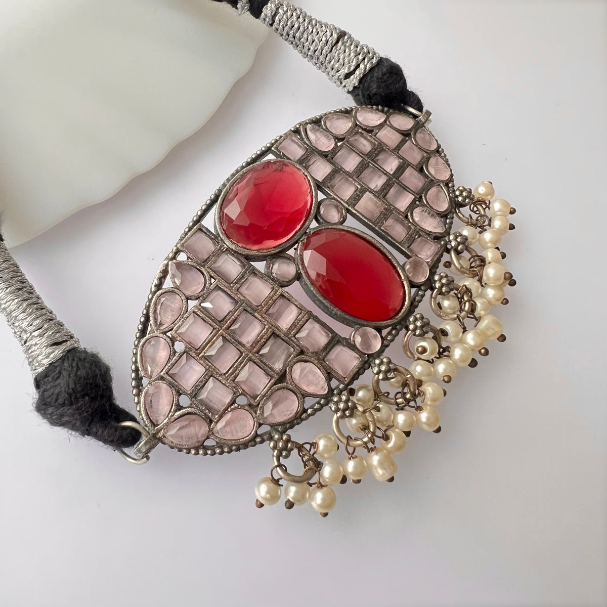 MATINA BIJOUX PREMIUM AND EXCLUSIVE SEMI HANDMADE CHOKER WITH EARRINGS CH91