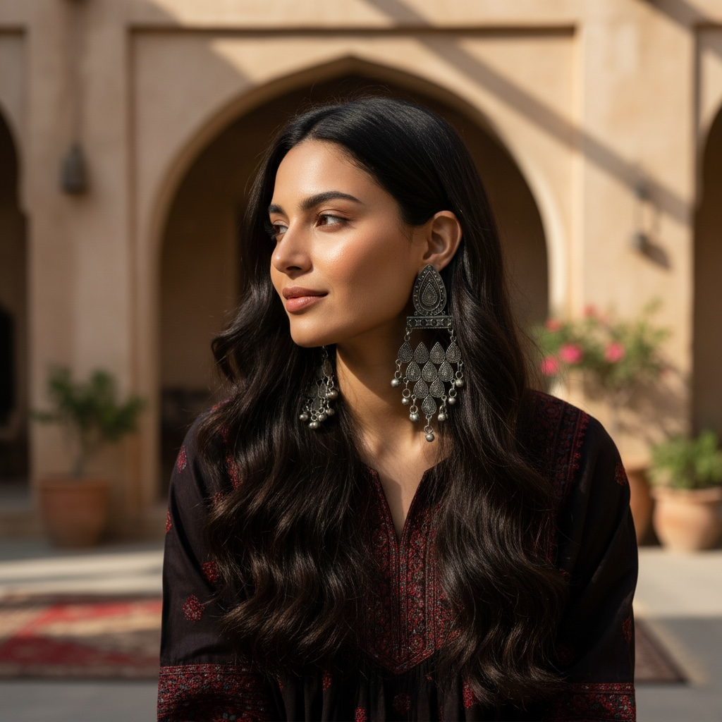 ATHSHA AFGHANI RAW AND RUSTIC AND VINTAGE DANGLERS AF61