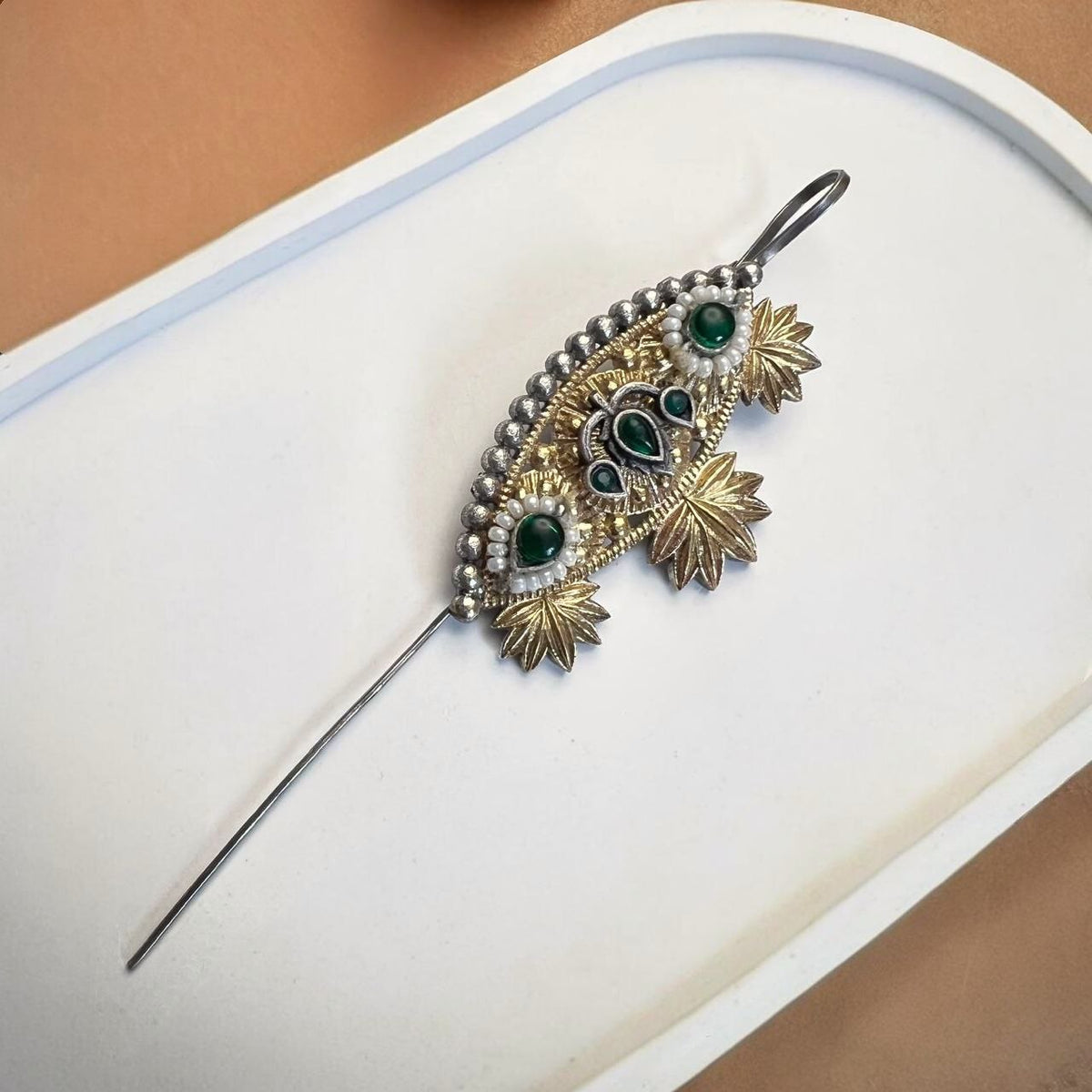 SHUSHANA HANDMADE ANTIQUE DUAL TONED EAR CUFF/EARRINGS EA24