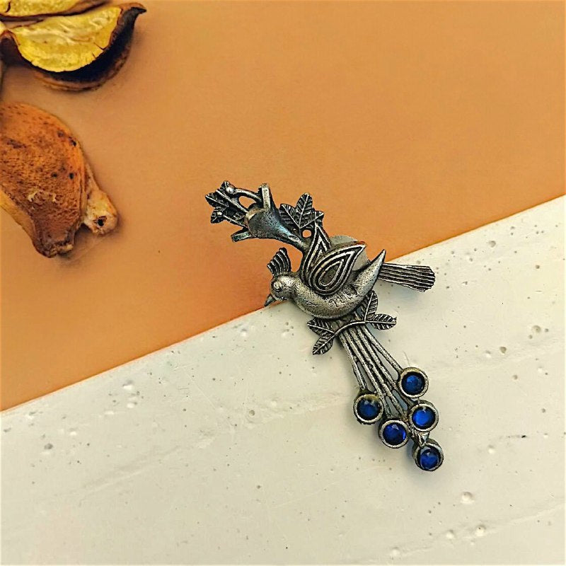 ORLINA SILVER LOOKALIKE ANTIQE FINISH EARRINGS ER446