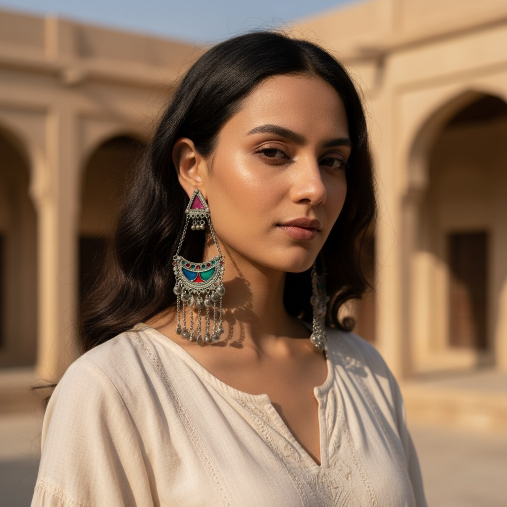 JERIN AFGHANI RAW AND RUSTIC AND VINTAGE DANGLERS AF51