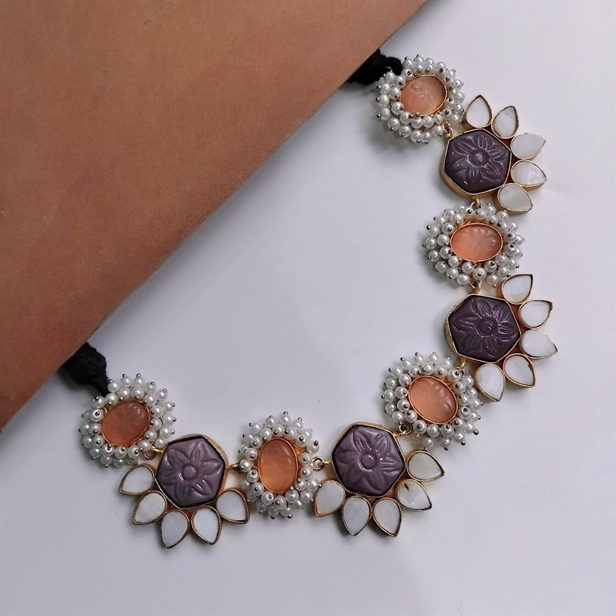 SRINISHA GOLD TONED HANDMADE NECKLACE NL329