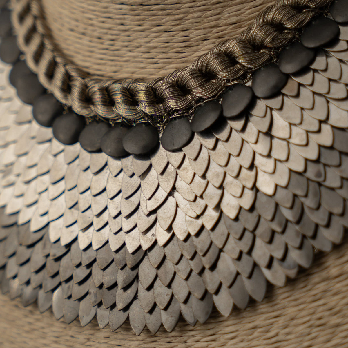 ELLA BIJOUX PREMIUM BRASS FLAKES HANDMADE ANTIQUE NECKPIECE/NECKLACE WITH EARRING NL274