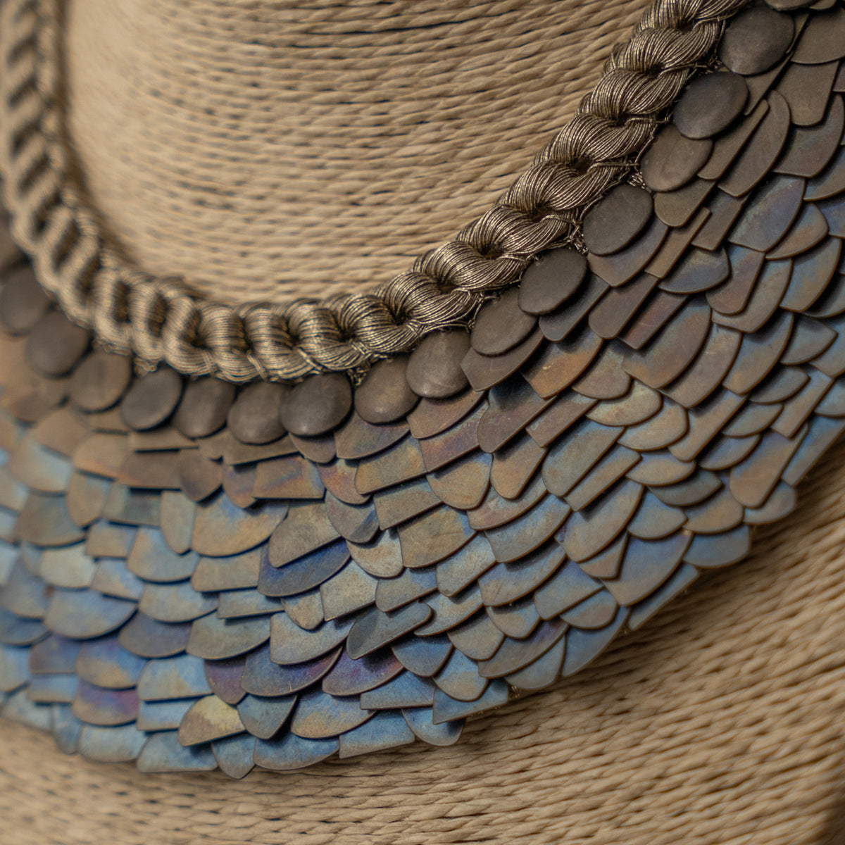 ELLA BIJOUX PREMIUM BRASS FLAKES HANDMADE ANTIQUE NECKPIECE/NECKLACE WITH EARRING NL274