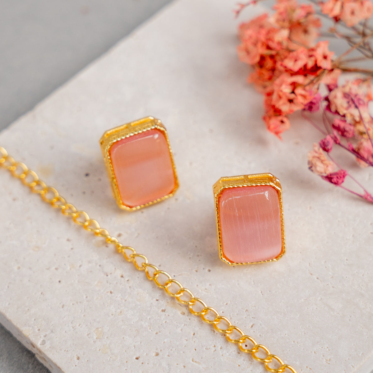 ELENA GOLD AND RUSTIC TONED HANDMADE HAND MADE NECKLAC EARRINGS WITH RING OF15