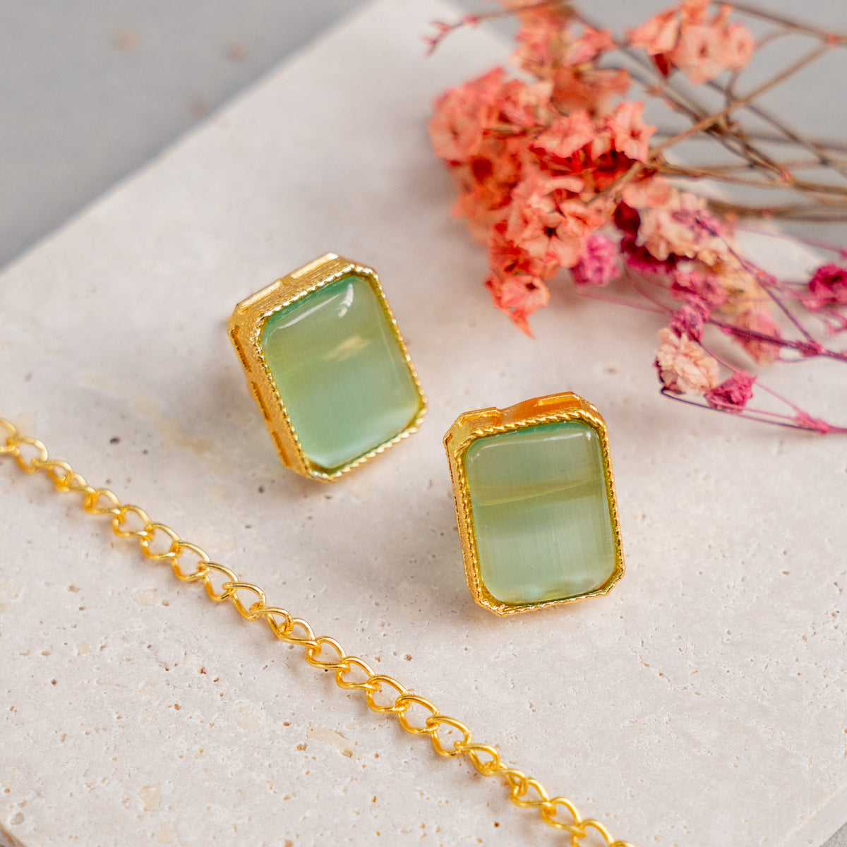 ELENA GOLD AND RUSTIC TONED HANDMADE HAND MADE NECKLAC EARRINGS WITH RING OF15