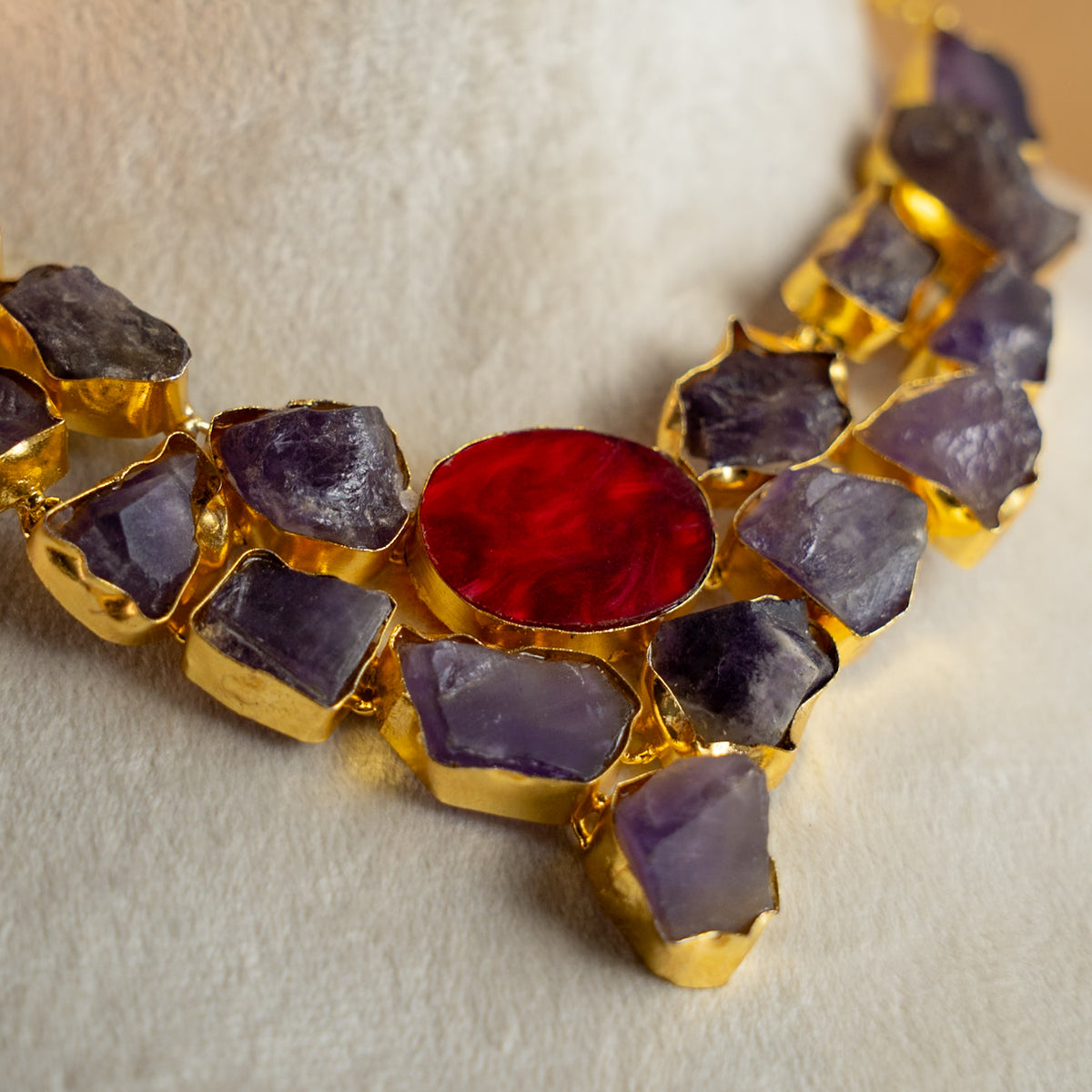 CHANDNI BIJOUX PREMIUM SEMI HANDMADE ANTIQUE NECKPIECE/NECKLACE WITH EARRING NL270