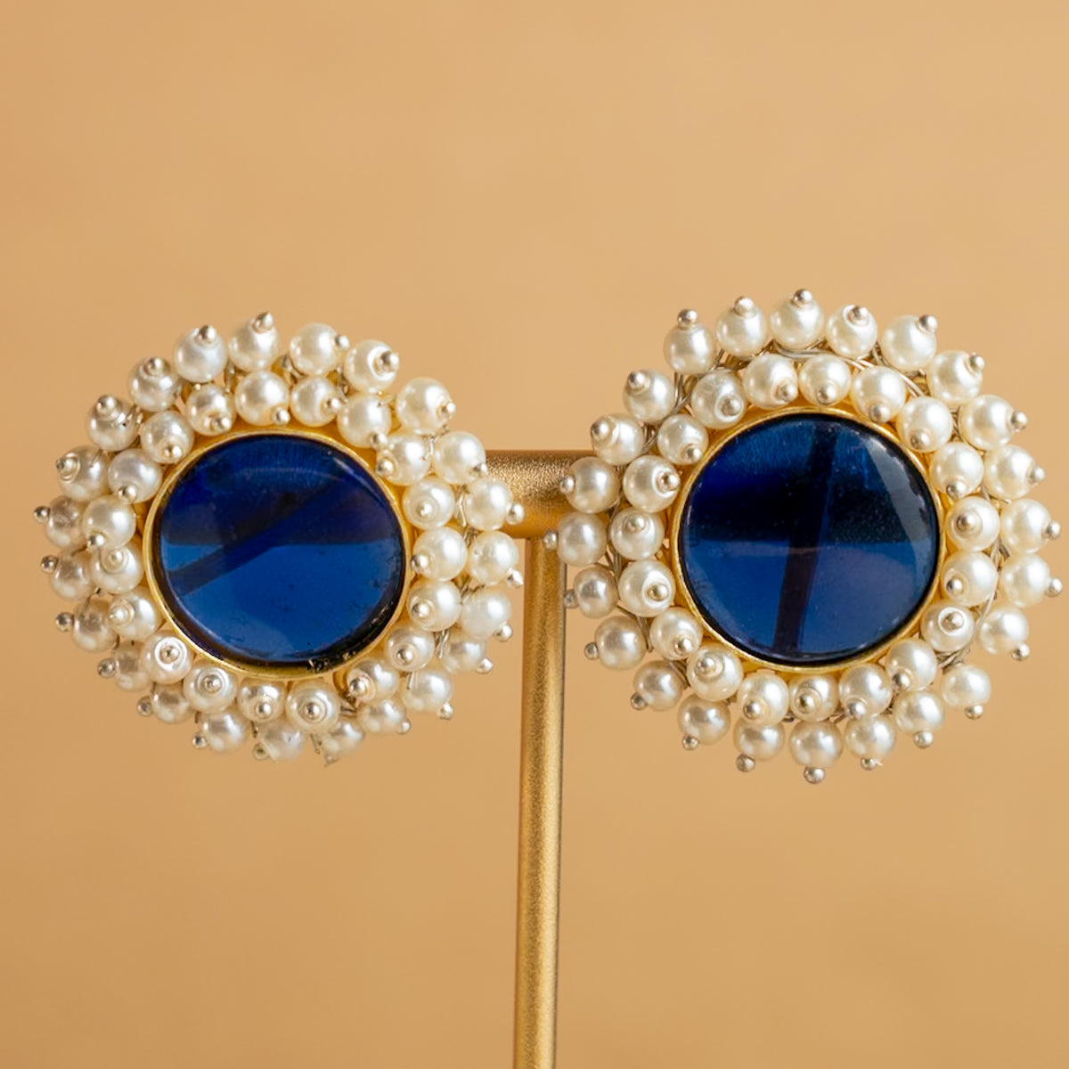 LUCIA BIJOUX PREMIUM GOLD TONED HANDMADE CHOKER WITH EARRINGS CH307