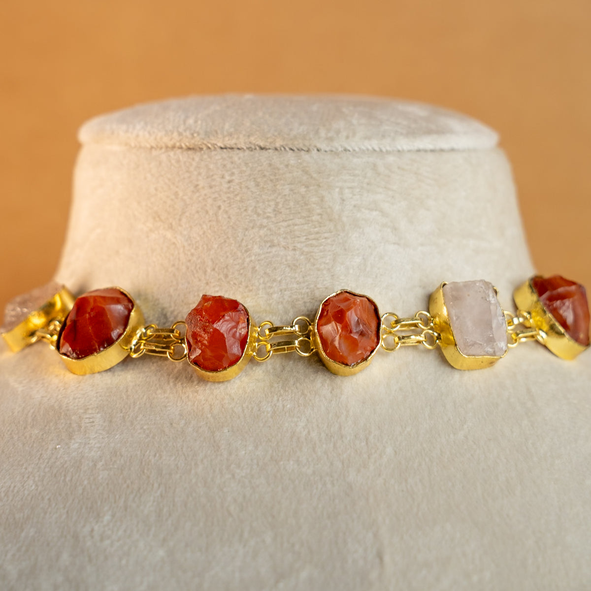 MAGHI RAW STONE HANDMADE HAND HAMMERED CHOKER OF11