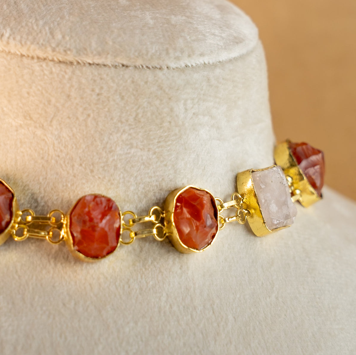 MAGHI RAW STONE HANDMADE HAND HAMMERED CHOKER OF11