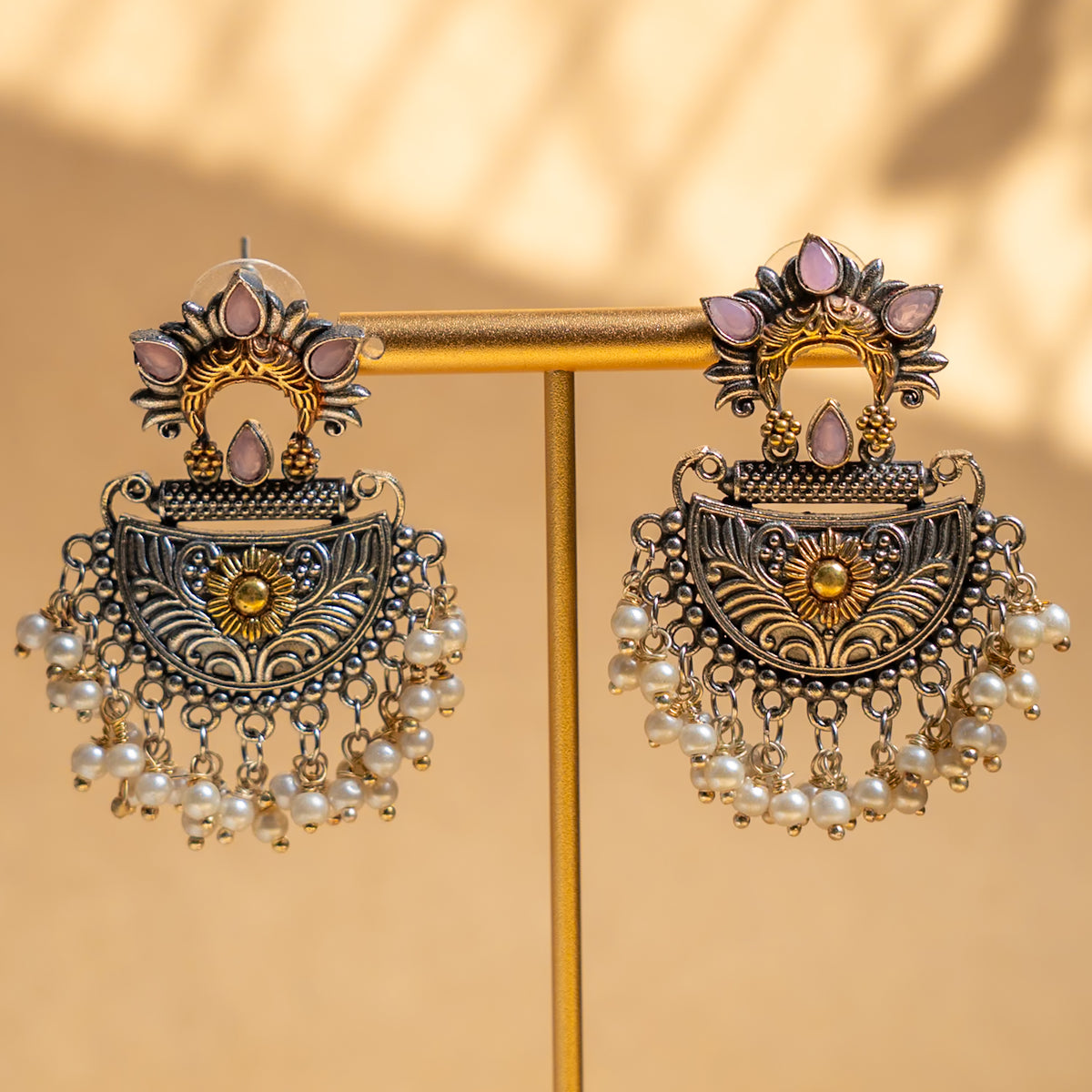 EVELYN BIJOUX PREMIUM RAW AND RUSTIC SEMI  HANDMADE CHOKER WITH EARRINGS CH337