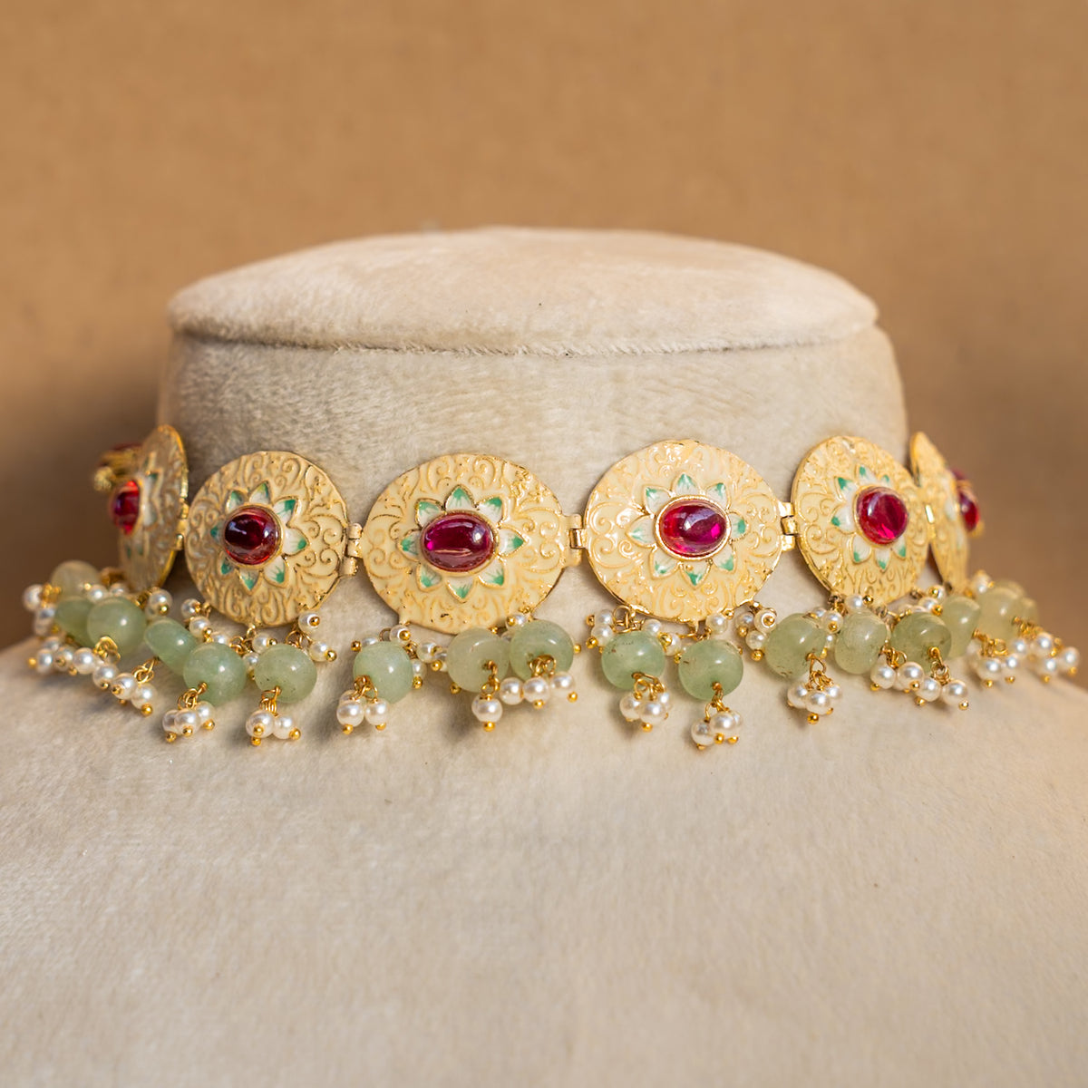 ROSY ONEX BEADS BIJOUX PREMIUM AND EXCLUSIVE HANDMADE CHOKER WITH EARRINGS CH209