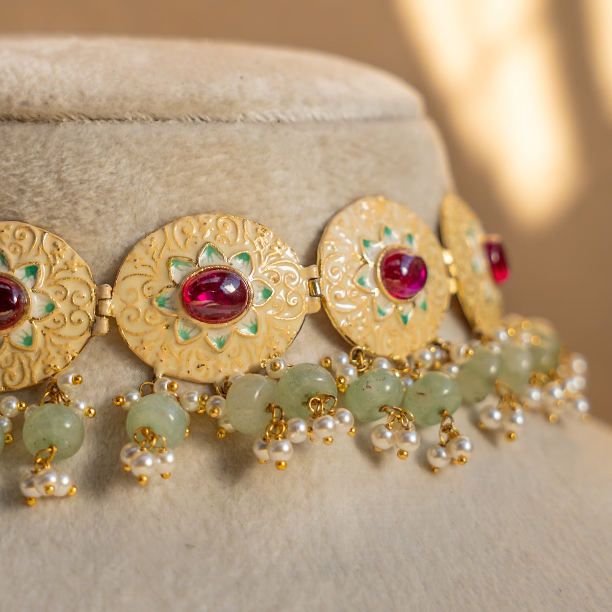 ROSY ONEX BEADS BIJOUX PREMIUM AND EXCLUSIVE HANDMADE CHOKER WITH EARRINGS CH209