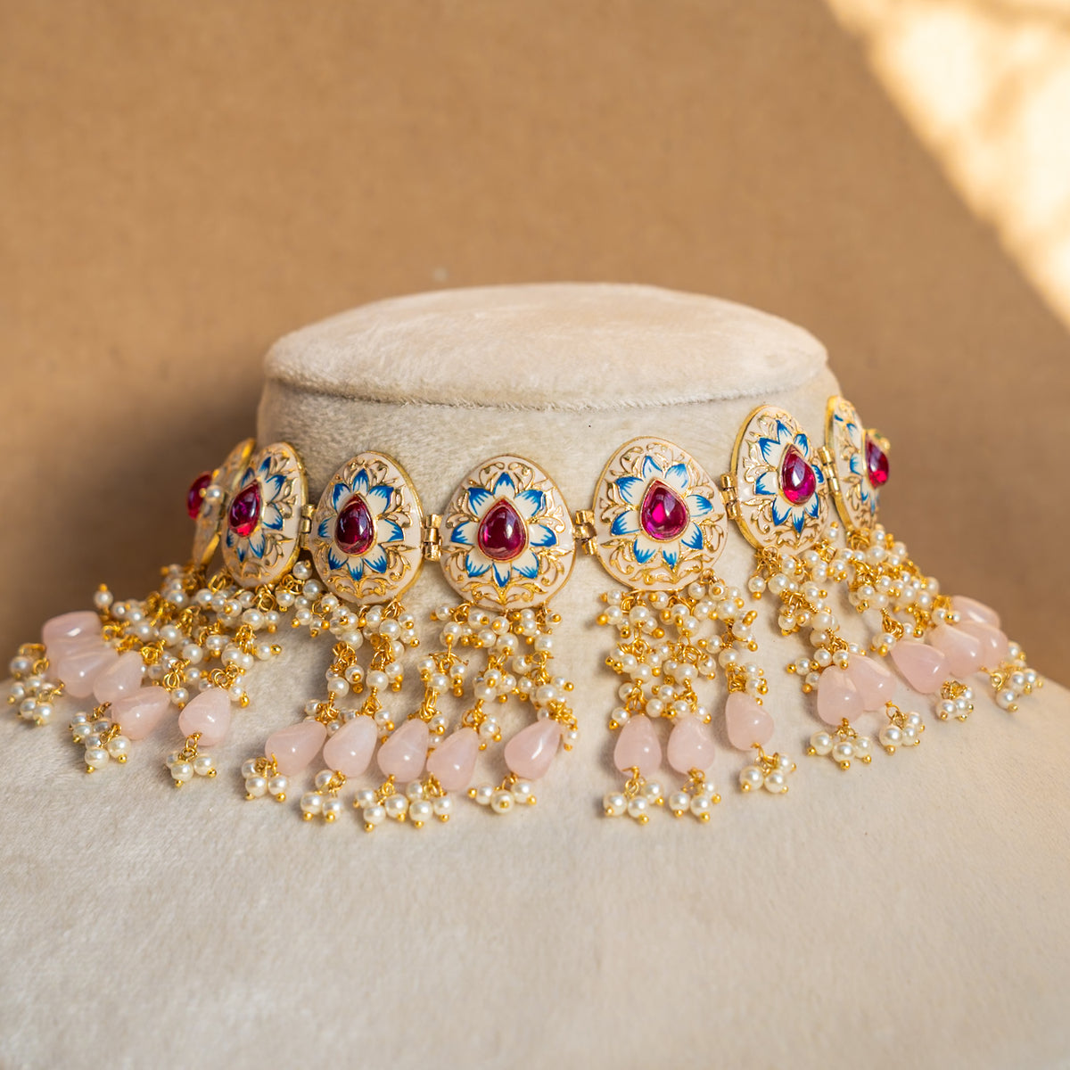 ROSY ONEX BEADS BIJOUX PREMIUM AND EXCLUSIVE HANDMADE CHOKER WITH EARRINGS CH209