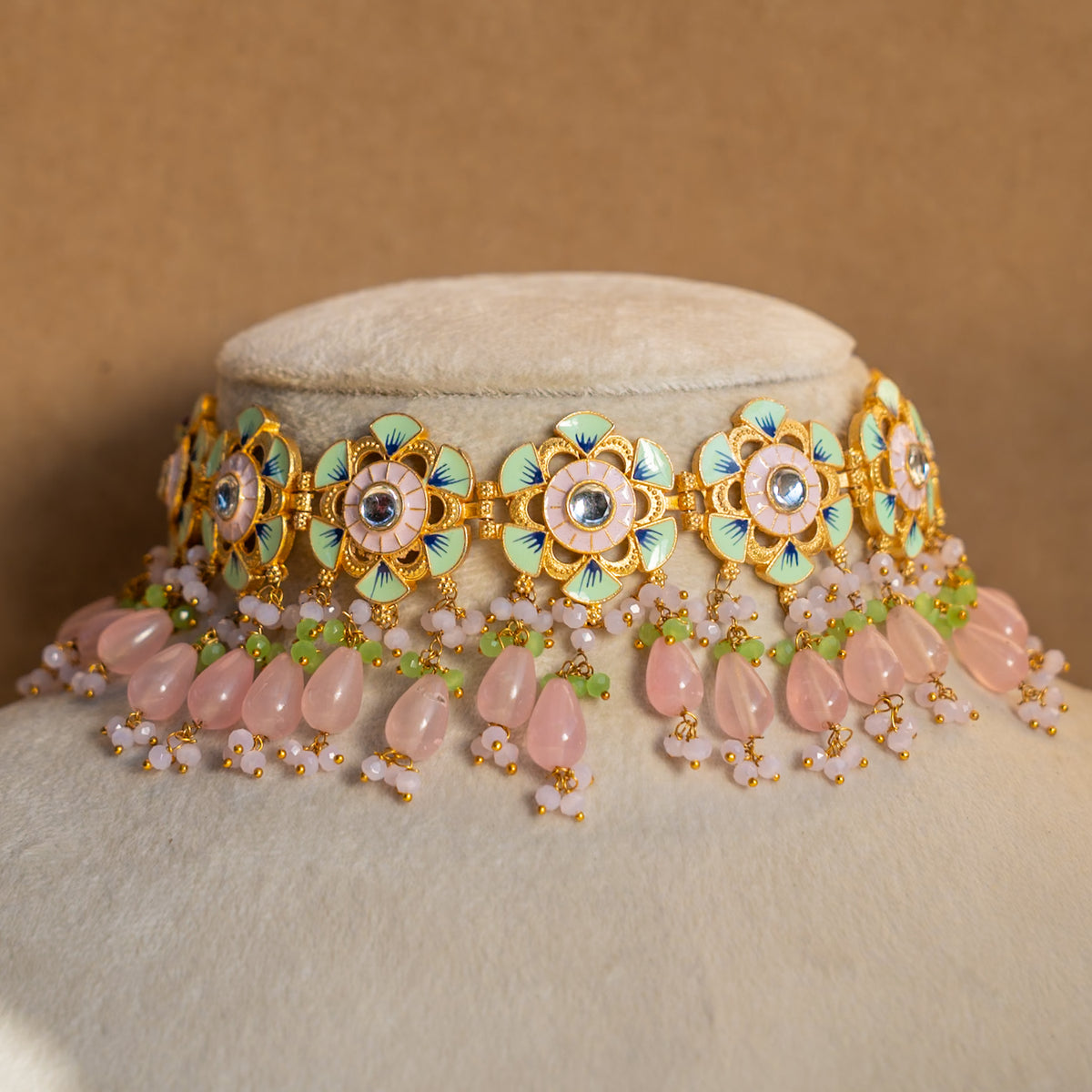 ROSY ONEX BEADS BIJOUX PREMIUM AND EXCLUSIVE HANDMADE CHOKER WITH EARRINGS CH209