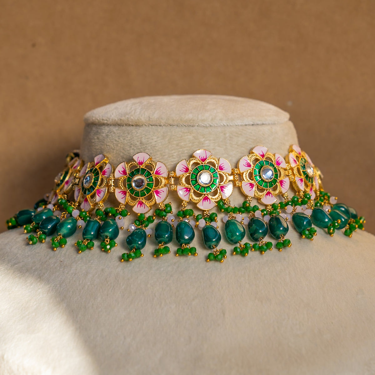 ROSY ONEX BEADS BIJOUX PREMIUM AND EXCLUSIVE HANDMADE CHOKER WITH EARRINGS CH209