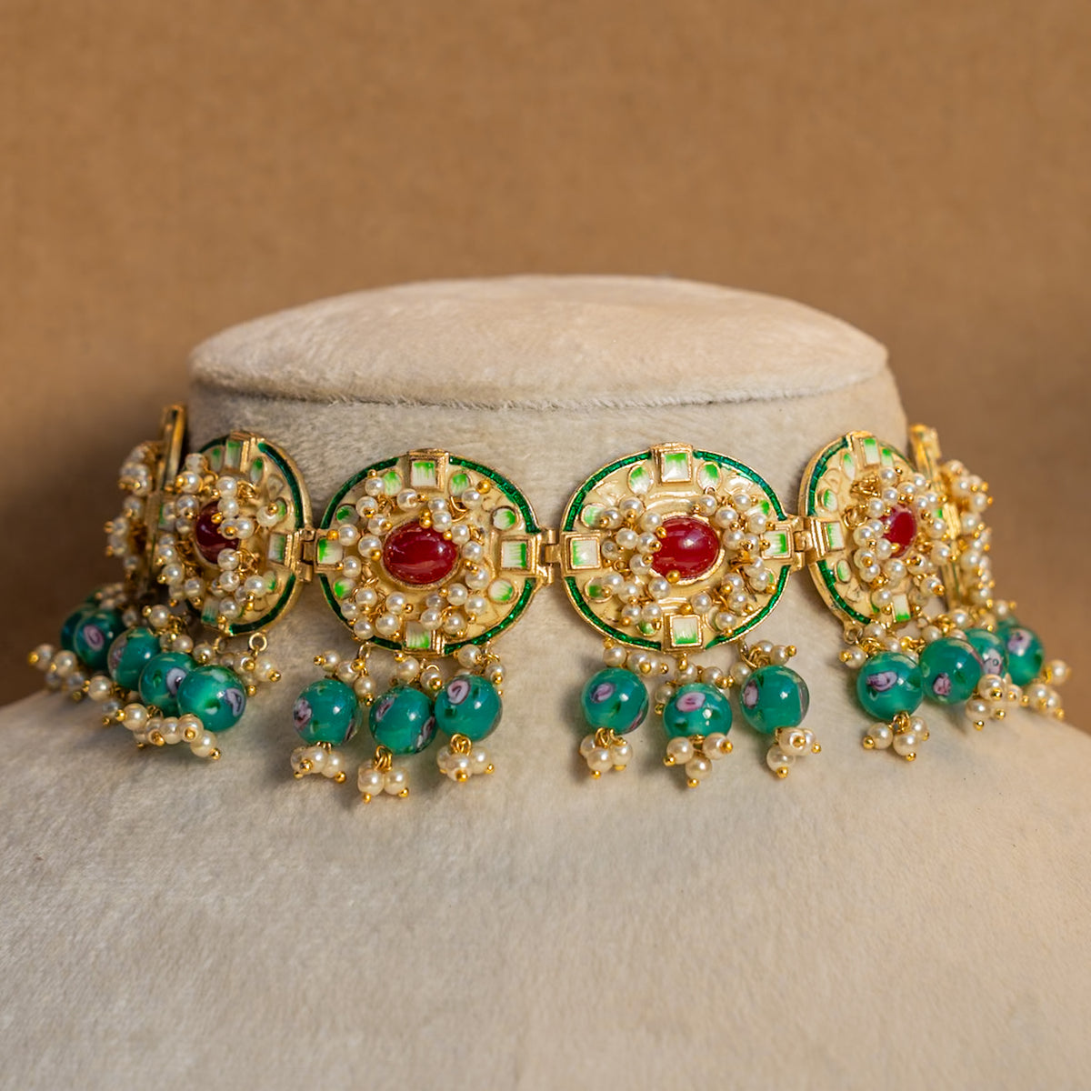 ROSY ONEX BEADS BIJOUX PREMIUM AND EXCLUSIVE HANDMADE CHOKER WITH EARRINGS CH209