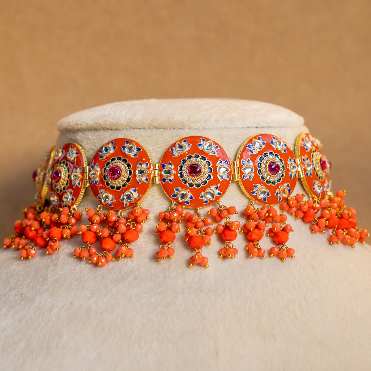 ROSY ONEX BEADS BIJOUX PREMIUM AND EXCLUSIVE HANDMADE CHOKER WITH EARRINGS CH209