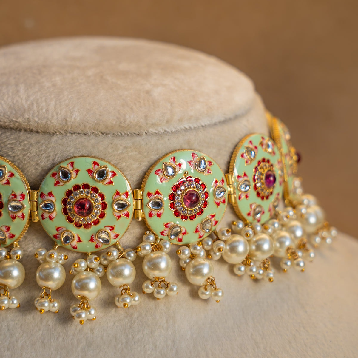 ROSY ONEX BEADS BIJOUX PREMIUM AND EXCLUSIVE HANDMADE CHOKER WITH EARRINGS CH209