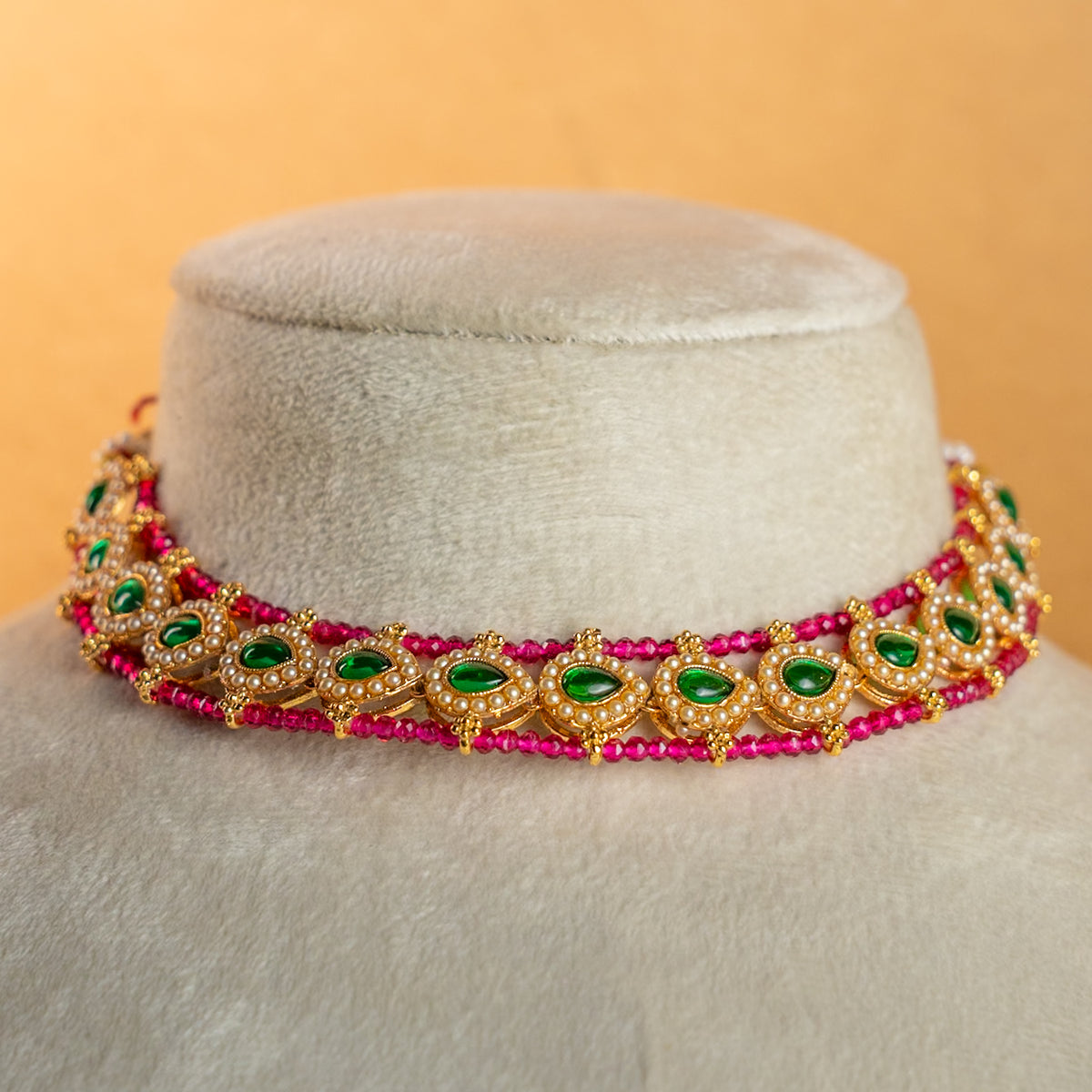 NORA BIJOUX OXIDIZED ATTIYAL NECKPIECE/CHOKER WITH EARRINGS CH323