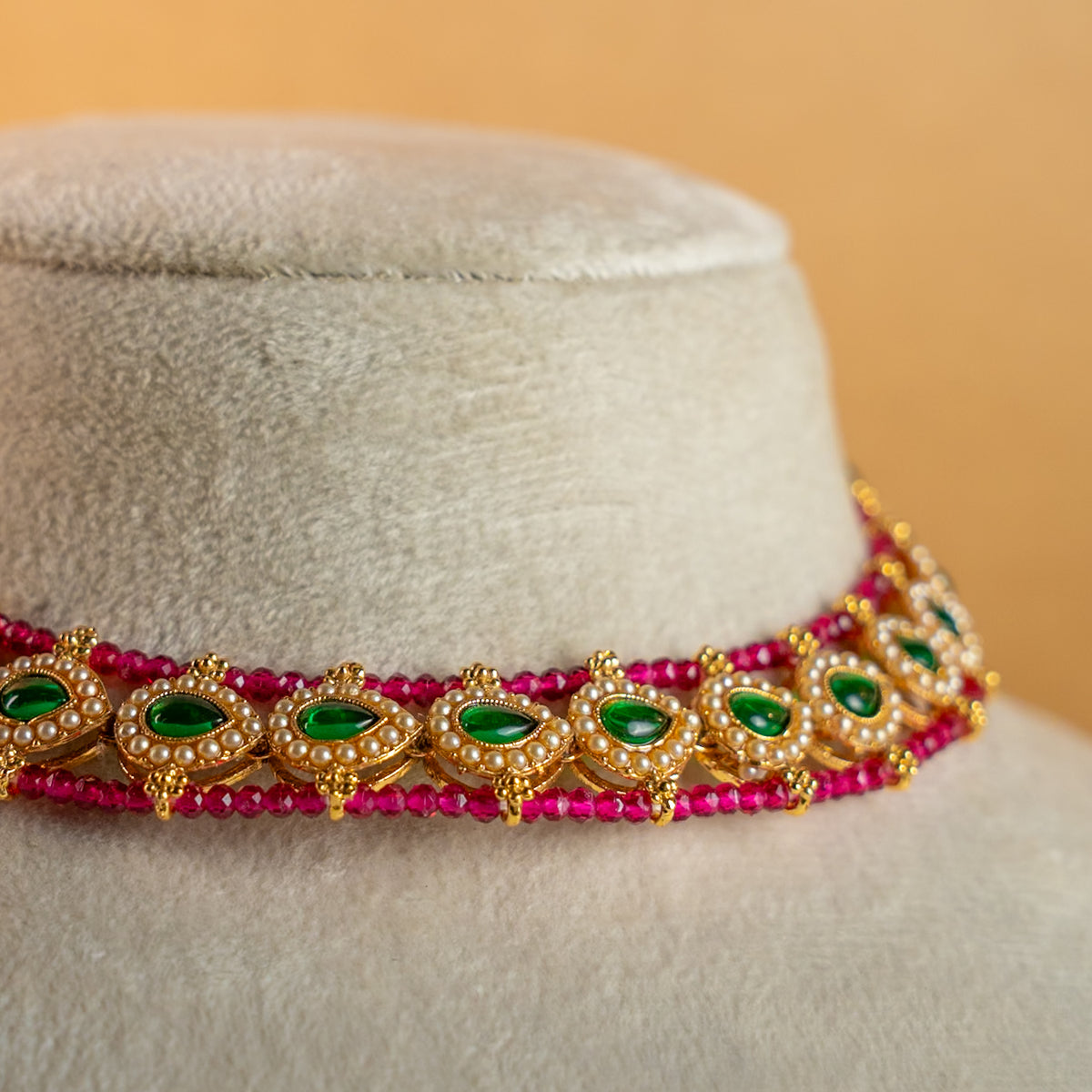 NORA BIJOUX OXIDIZED ATTIYAL NECKPIECE/CHOKER WITH EARRINGS CH323