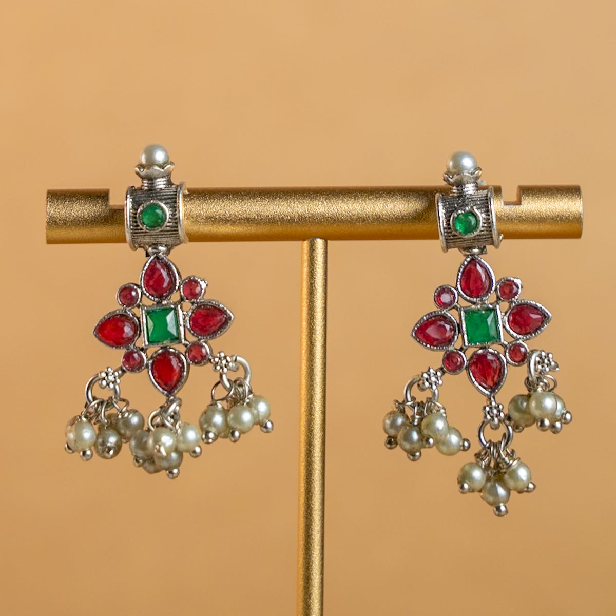 MILLA BIJOUX OXIDIZED ATTIYAL NECKPIECE/CHOKER WITH EARRINGS CH320