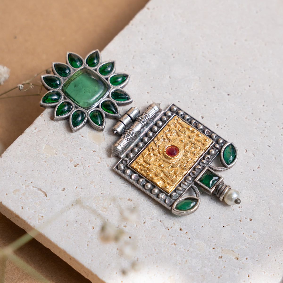 JULI  SILVER LOOK ALIKE ANTIQUE EARRINGS/DANGLER ER871