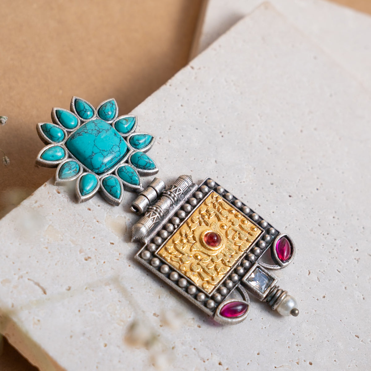 JULI  SILVER LOOK ALIKE ANTIQUE EARRINGS/DANGLER ER871