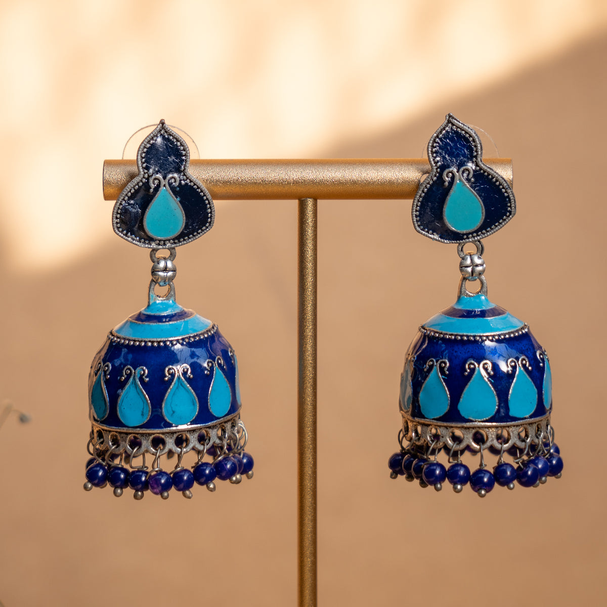 AARNA SEMI HANDMADE ANTIQUE EARRINGS/JHUMKAS ER821