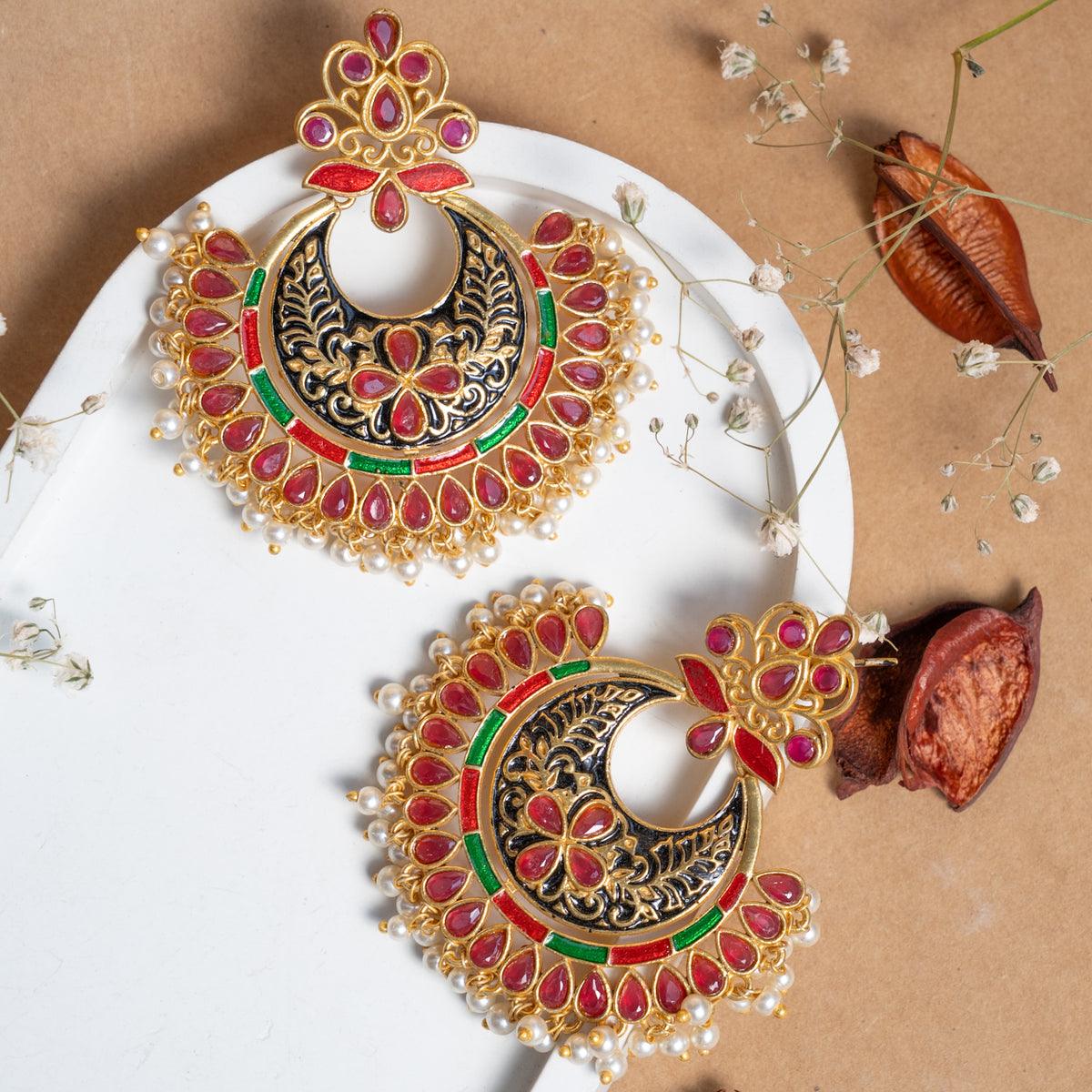 POPPY CHAND BALI GOLD TONED DANGLER/ EARRINGS ER885