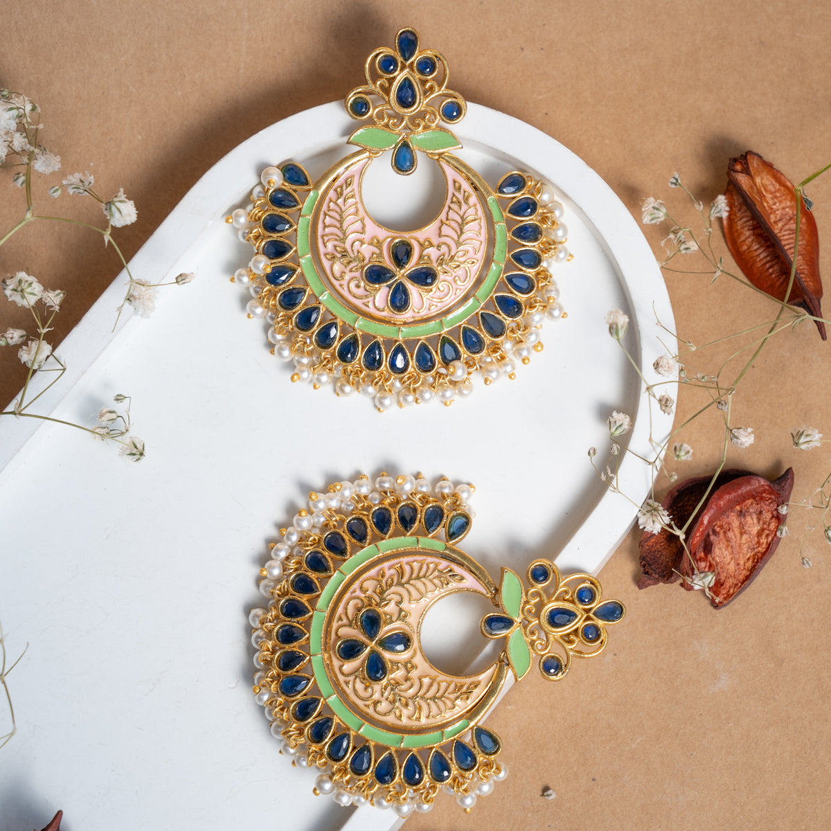 POPPY CHAND BALI GOLD TONED DANGLER/ EARRINGS ER885