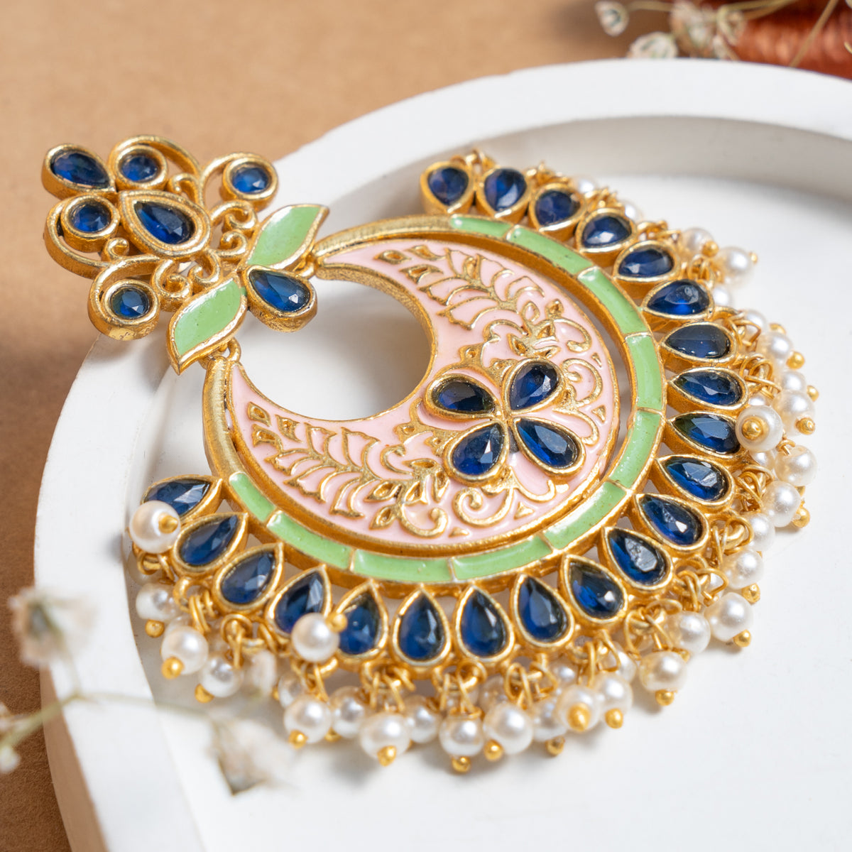 POPPY CHAND BALI GOLD TONED DANGLER/ EARRINGS ER885