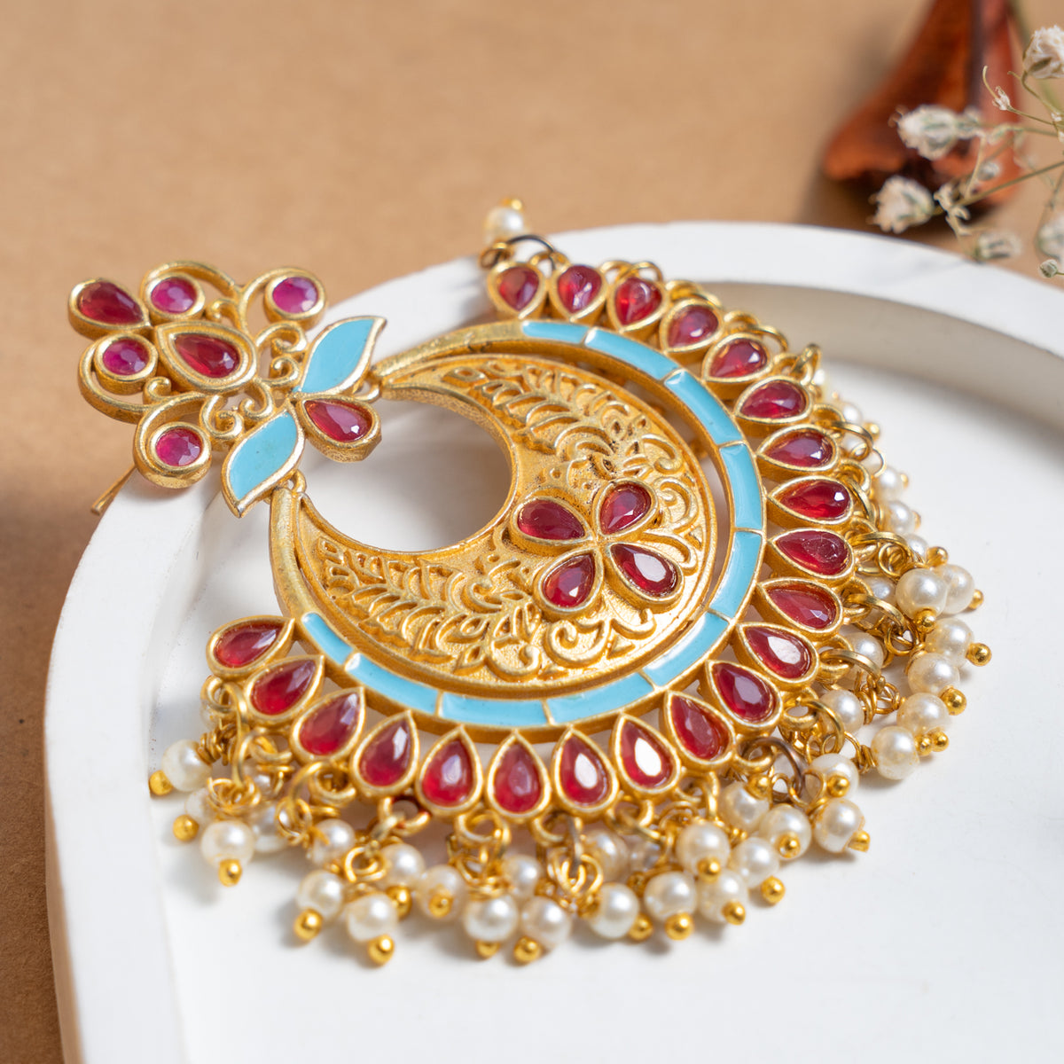 POPPY CHAND BALI GOLD TONED DANGLER/ EARRINGS ER885