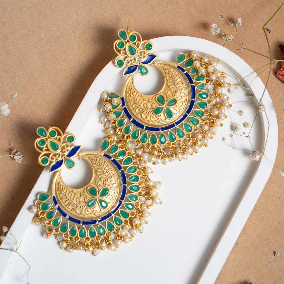 POPPY CHAND BALI GOLD TONED DANGLER/ EARRINGS ER885