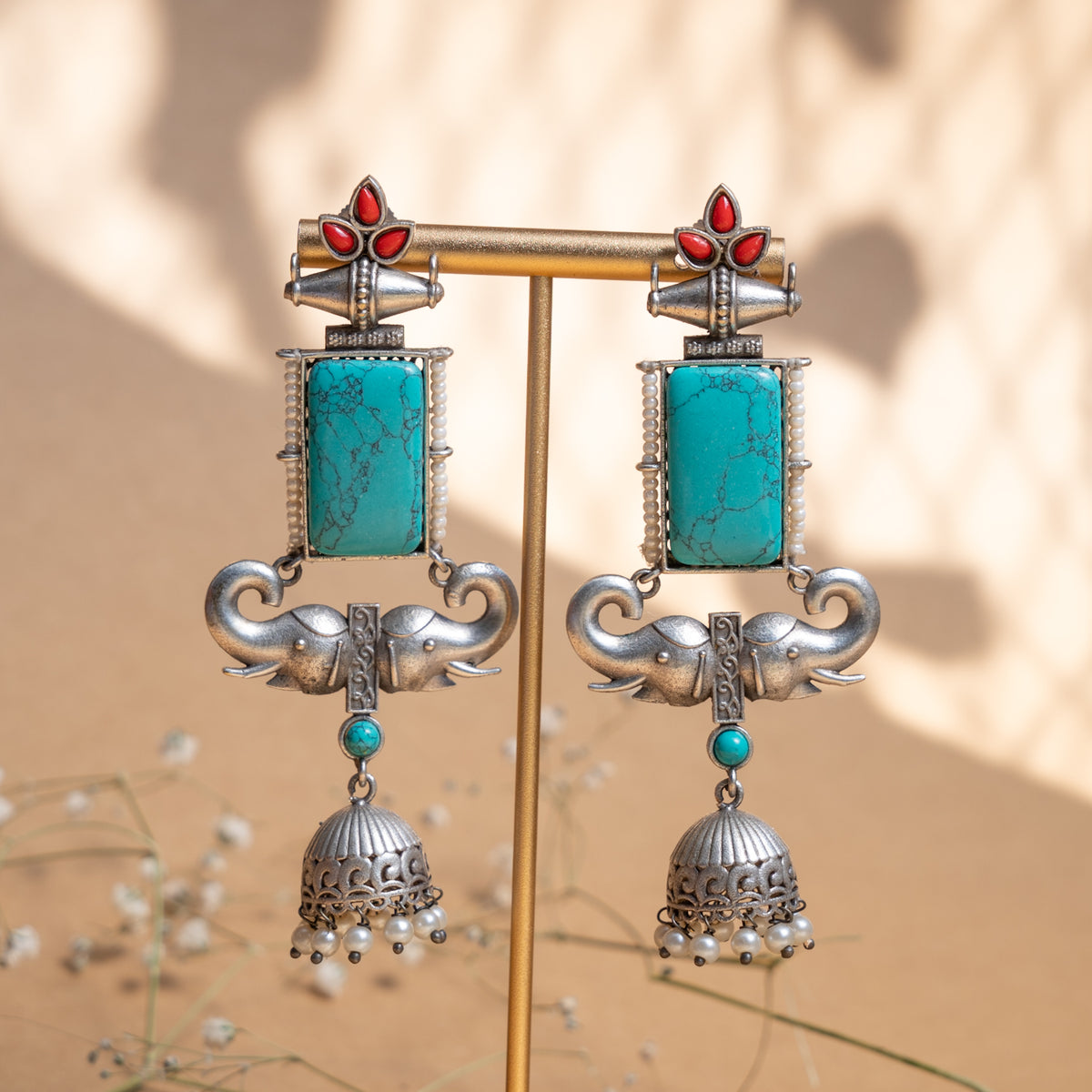 AVERY TRIBAL ANTIQUE EARRINGS/JHUMKAS ER892