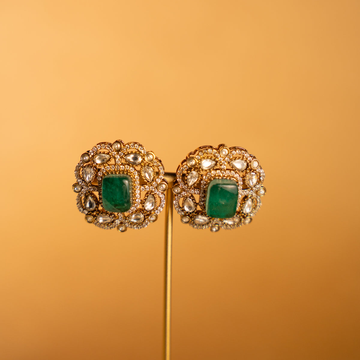 AMELIA BRIDAL PREMIUM DOUBLET AND POLKI STONE SEMI HANDMADE CHOKER WITH EARRING CH520