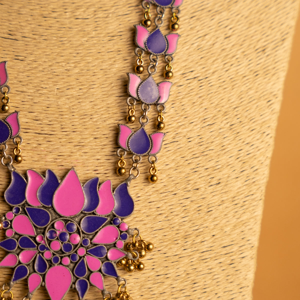 YASHU AFGHANI MEENA BLACK POLISH MALA/ NECKPIECE  ML209