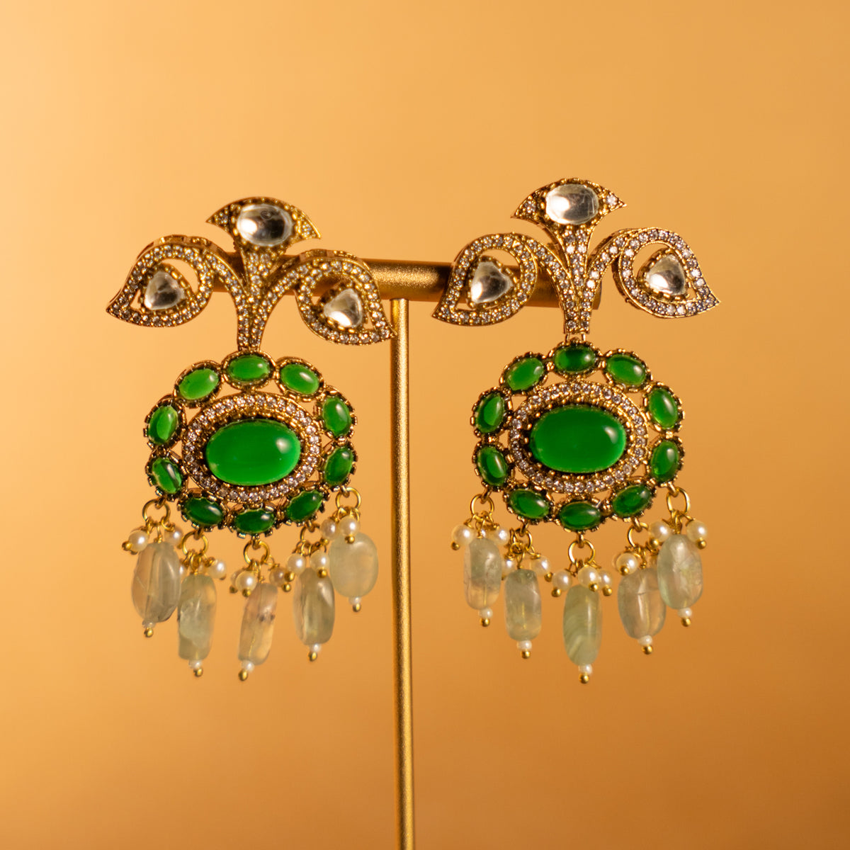 LYRA BIJOUX PREMIUM HANDMADE NECKLACE/MALA WITH EARRING NL303