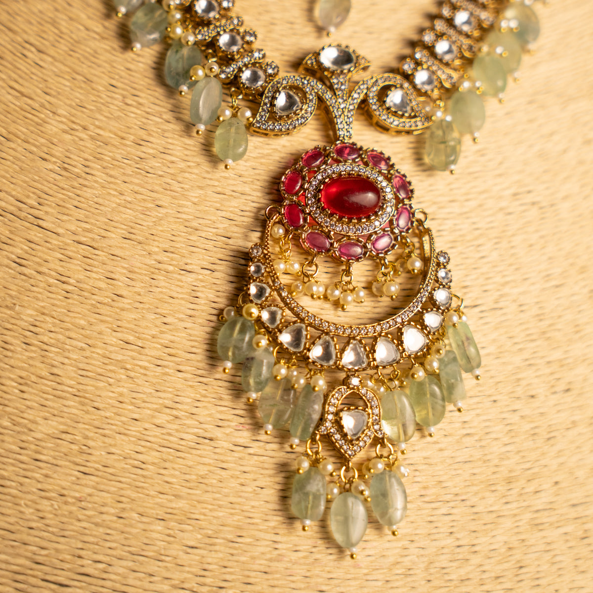 LYRA BIJOUX PREMIUM HANDMADE NECKLACE/MALA WITH EARRING NL303