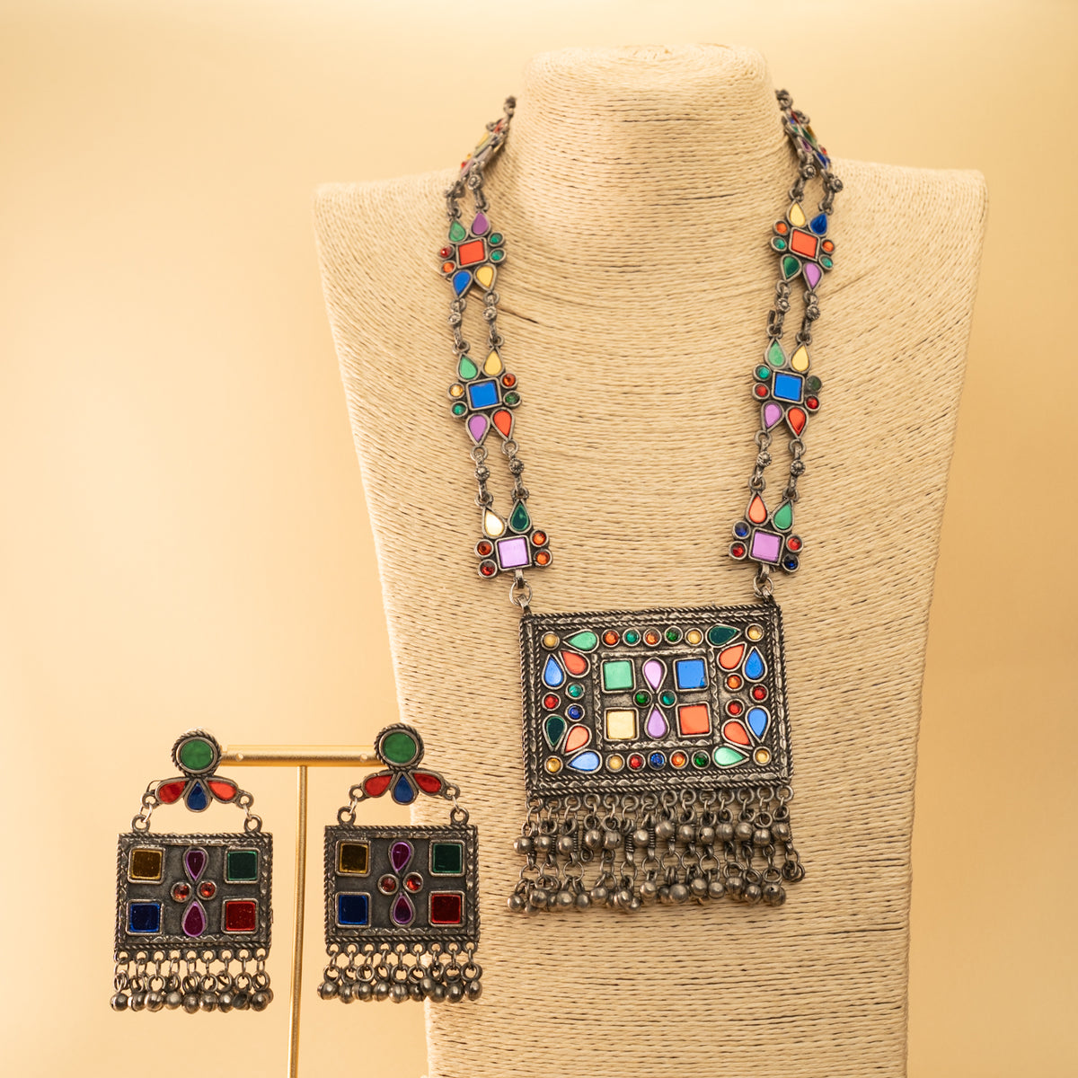 EMILY AFGHHANI MEENA MIRROR MALA/ NECKPIECE ML142