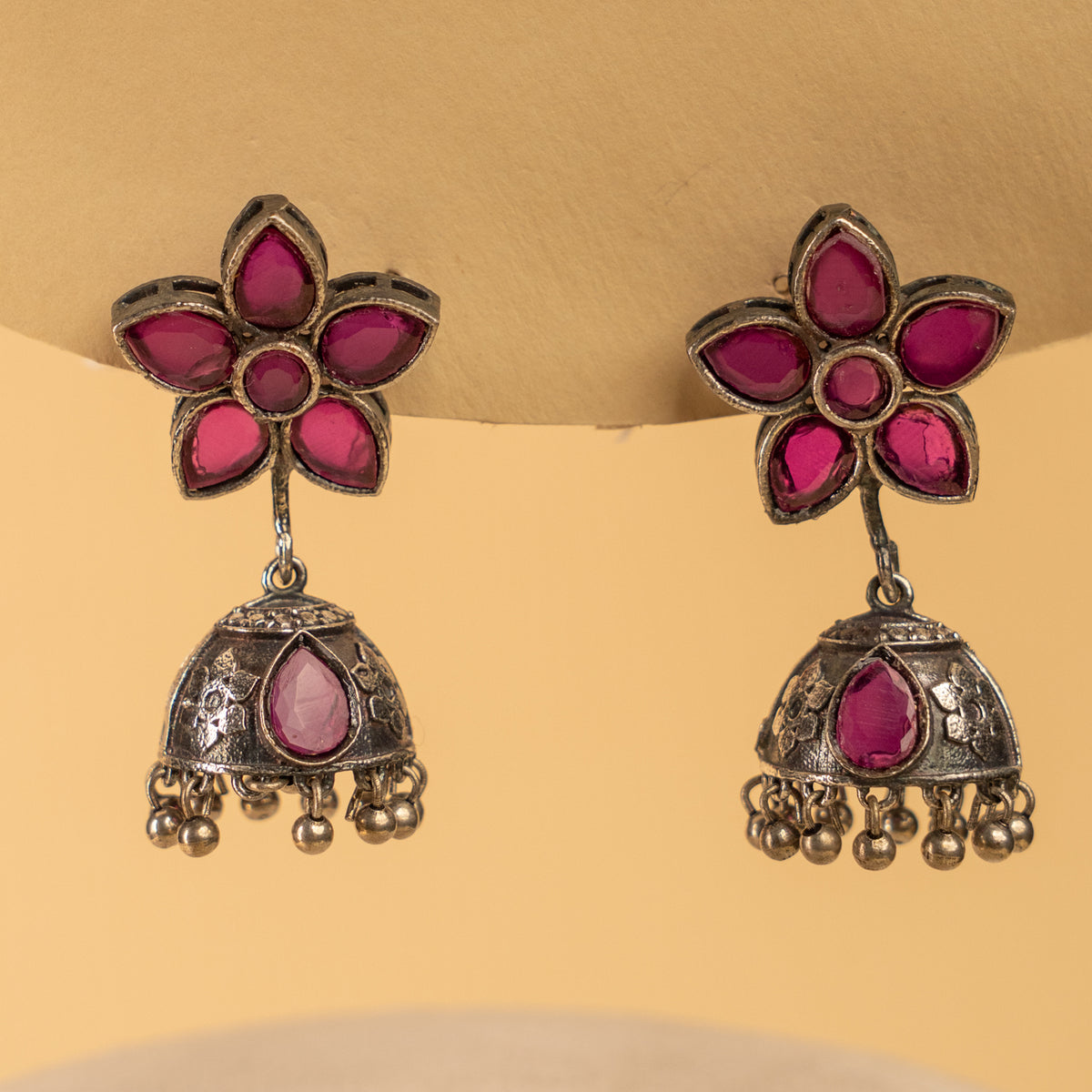 ELLA RAW AND RUSTIC ANTIQUE SEMI HANDMADE CHOKER WITH EARRINGS CH115