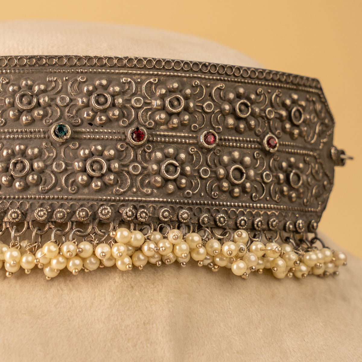 EMILY BLACK POLISH AFGHANI TRIBAL CHOKER CH447