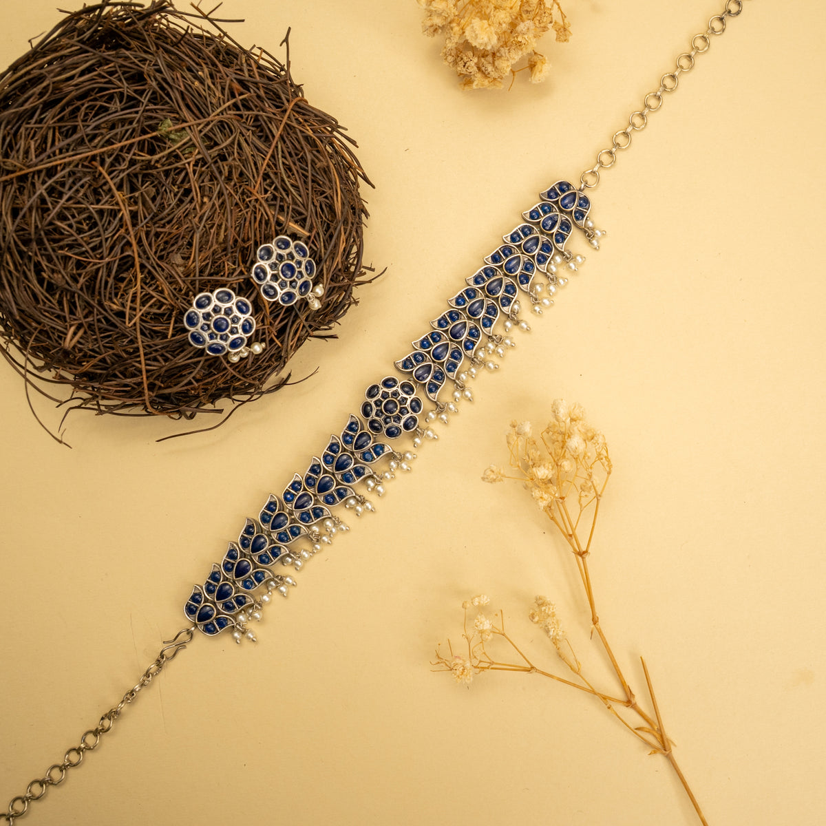 SANDI BIJOUX PREMIUM AND EXCLUSIVE HANDMADE CHOKER WITH EARRINGS CH131